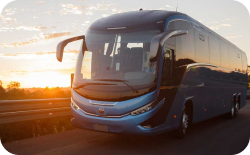 bus azul Planta de Revisión Técnica San Dámaso